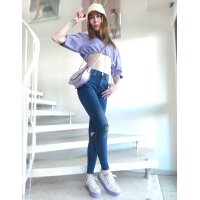 Marken-Skinny-fit-Jeans "Sylvia", dark blue