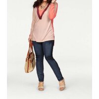 Designer-Tunika, rosé-koralle