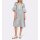 Designer-Kleid, ecru-dunkelblau