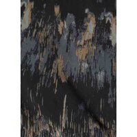 Chiffon-Kleid, schwarz-bunt