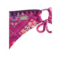 Marken-Triangel-Bikini, bordeaux-bunt, C/D-Cup