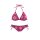 Marken-Triangel-Bikini, bordeaux-bunt, C/D-Cup
