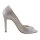 Designer-Abendpeeptoes, silberfarben
