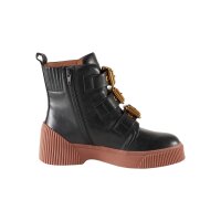 Brand booties, black