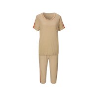 Jersey-Hausanzug, camel-mandarine