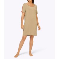 Jersey sleep shirt, camel-mandarine