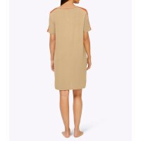 Jersey sleep shirt, camel-mandarine