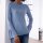 Designer-Jerseyshirt m. Volants, bleu