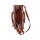 Handtasche  in Velours-und Glattleder-Optik, rostrot