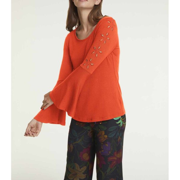 Feinstrickshirt, blutorange