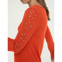 Feinstrickshirt, blutorange