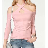 Shirt with cut-outs, rosé