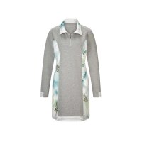 Designer-Sweatkleid m.Druck-Einsätze, grau