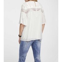 Bluse m. Spitze, ecru