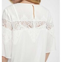Bluse m. Spitze, ecru