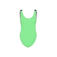 Swimsuit with logo writing, apple green