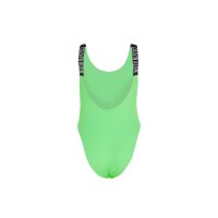 Swimsuit with logo writing, apple green