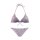Marken-Triangel-Bikini, weiß-bunt