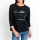 Shirt with print and glitter stone, black