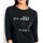 Shirt with print and glitter stone, black