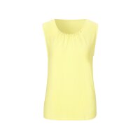 Shirt top with pleats and beads, lemon