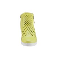 Nappaleder-Hightop-Sneaker, limettengelb