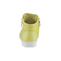 Nappaleder-Hightop-Sneaker, limettengelb