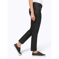 Stretch trousers with polyuretane finish, black