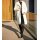 Lapel collar coat with fur imitation, champagne