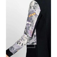 Grafik-Print-Shirtjacke, schwarz-hellgrau