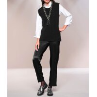 Rib knit sweater, black
