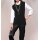 Rib knit sweater, black