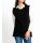Rib knit sweater, black