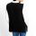 Rib knit sweater, black