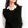 Rib knit sweater, black