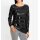 Shirt m. Paillettenstreifen, schwarz