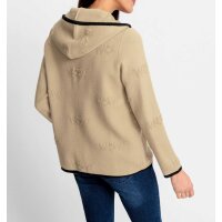 WOW"Kuschel-Strickjacke, camel-schwarz