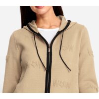 WOW"Kuschel-Strickjacke, camel-schwarz