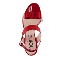 Patent leather sandal, red