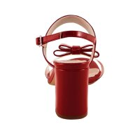 Patent leather sandal, red