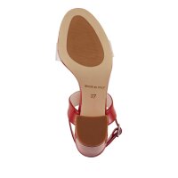 Patent leather sandal, red
