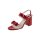 Patent leather sandal, red