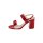 Patent leather sandal, red