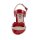 Patent leather sandal, red