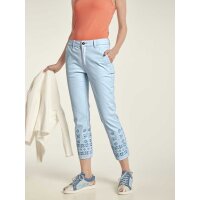 7/8-Stretchhose m. Stickerei, blau