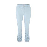 7/8-Stretchhose m. Stickerei, blau