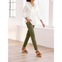Designer-Schirt m. Spitze, champagner