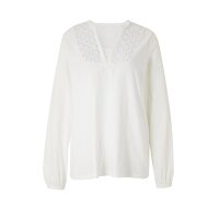 Designer-Schirt m. Spitze, champagner