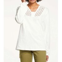 Designer-Schirt m. Spitze, champagner