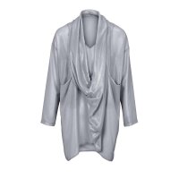 Chiffon-Bluse, silberfarben